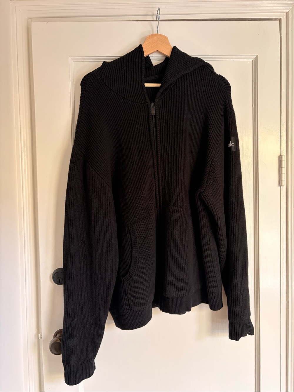 Alo men’s/women’s Domain Rib Knit Full Zip Sweater